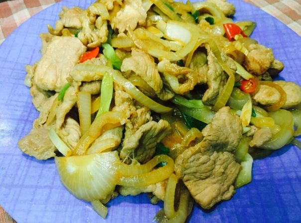 蔥爆豬肉片做法