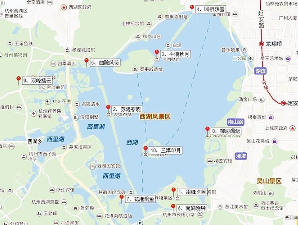 西湖旅遊地圖 西湖旅遊地圖