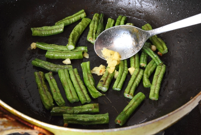 蒜炒長豆做法