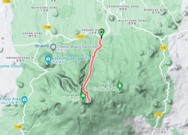 漢拏山 登山路線 漢拏山 登山路線